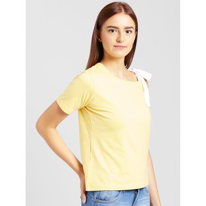 Camisetas de estilo tie de un hombro para mujer, camisas de manga corta de tela ultrasuave, estilo bonito para mujer con servicio de impresión personalizado - Product Image 3