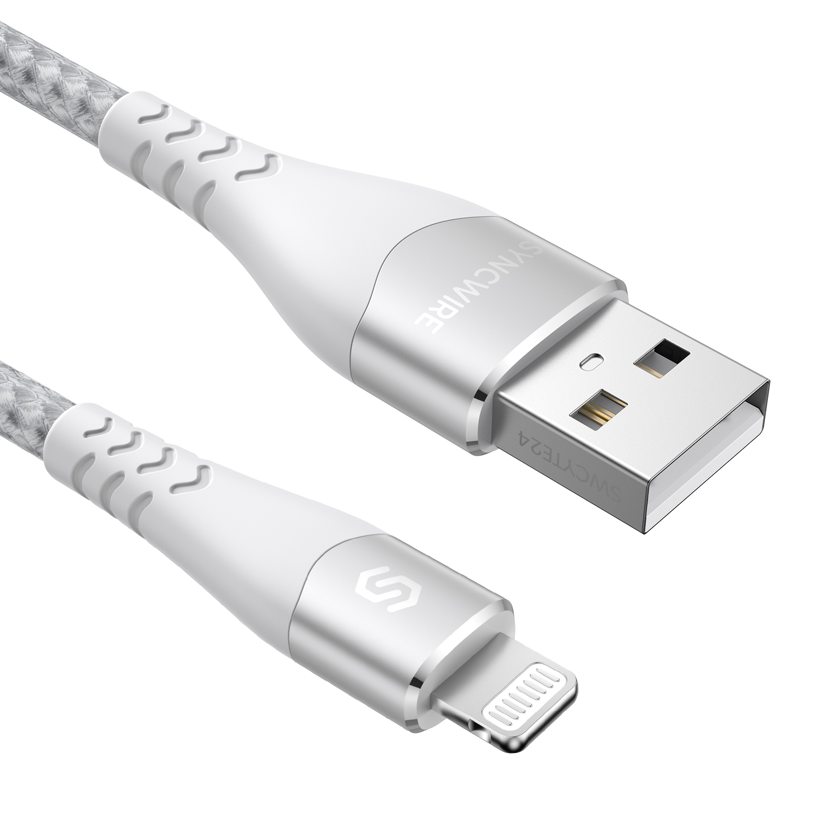 Syncwire 6.5ft/2M Nylon Fast Charger Lightning Cable for iPhone 12/Pro/Max/XS/XR/X/8/7/6/SE