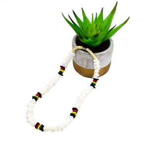 Hawaiian Beach Shell Collana Fatti A Mano Conchiglia Naturale Rasta Collana Dei Monili di Estate Puka Shell Surfer Collana per Unisex - Product Image 3