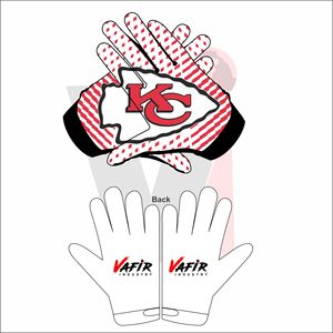 Gants de football américain multifonctionnels Vafir Custom Team Fashion 2024, en cuir synthétique confortable et latex, pour receveur, football - Product Image 1