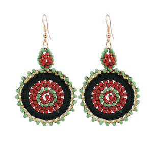 Pendientes de araña de circón chapados en plata con cuentas de mano africanas clásicas inspiradas en Unisex al por mayor - Product Image 4