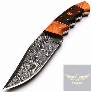 มีดทำครัวสุดคมมีดด้ามจับไม้จันทน์,ชุดมีดเชฟเหล็กดามัสกัส (MS-61) - Product Image 1