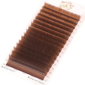 ขนตาปลอมสีน้ำตาลแบบผสมหลายสี  ขนตาเส้นใย PBT แบบเกาหลี  สไตล์ธรรมชาติ ขนตาเวียดนาม  แพ็คเกจส่งออก กล่อง OEM - Product Image 6