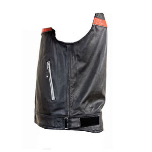 Chaleco de cuero para motocicleta para hombre, chaqueta sin mangas con diseño personalizado y logotipo, a prueba de viento - Product Image 3