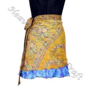 New <b>Gypsy</b> Hippie Boho Indian Retro Paisley Silk Casual Wrap Short Mini <b>Skirt</b> - Product Image 1