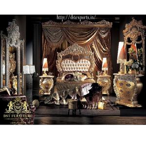 ชุดเฟอร์นิเจอร์ห้องนอนไม้สักสไตล์ราชวงศ์ ปรับแต่งขนาดและสีได้ ดีไซน์ทันสมัยสำหรับห้องนอนใหญ่ - Product Image 1