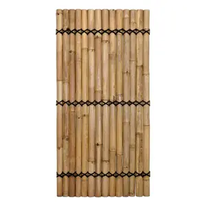 Cerca de bambú media redonda de humo para jardín Bambú de plantaciones vietnamitas fácil de montar respetuoso con el medio ambiente