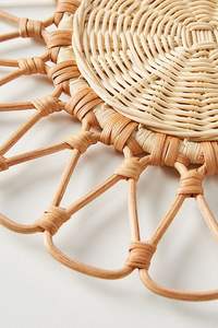 Factory Adorable <b>Rattan</b> <b>Placemat</b> Coaster to Decor Your Kitchen - Eco-friendly <b>Rattan</b> Mat for Tableware Dinnerware Party Wedding - Product Image 5