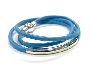 Handmade Bliss Tube Beads Leather Wrap Bangle - Product Image 1