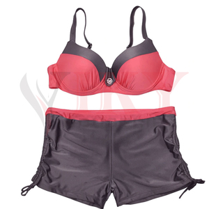 Maillot de bain deux pièces pour femmes, rose, Sexy, Push-Up, couleur solide, Sport, Angle plat, grande taille, costumes de plage, 2022 - Product Image 4