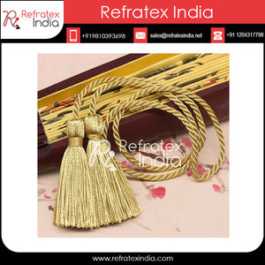 พู่ผูกกลับที่ดีที่สุดผ้าม่านพู่ผูกกลับผู้จัดจำหน่ายจำนวนมากและผลิตโดยเครื่องตรวจวัดน้ำตาลอินเดียทำในประเทศอินเดียสำหรับคุณภาพที่ดีที่สุดและ L - Product Image 4