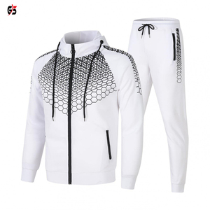 Survêtement pour homme, Logo personnalisé, produit OEM, 100% Polyester, Sublimation, fermeture éclair, pantalon de Jogging - Product Image 2