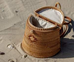 กระเป๋าเป้สะพายหลังหวายทอมือสำหรับฤดูร้อน,กระเป๋าหวายหวาย - Product Image 3