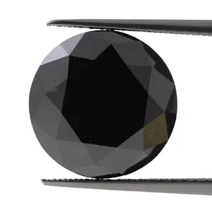 定制快速发货完美切割高品质GIA证书天然宽松黑色钻石圆形1.5克拉