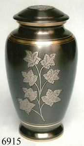 Crtion en laiton pour adultes noir avec aigle en or, fournitures de crème métallique moderne, Urn noir, - Product Image 6