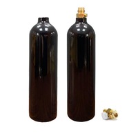 Venta caliente 1L Capacidad Recargable CO2 Paintball PCP Tanque Cilindro 24oz Aluminio de alta presión con válvula de pasador para buceo