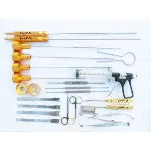 Conjunto de instrumentos de cirurgia, venda quente goraya alemão básico conjunto de 25 pcs instrumentos de liposucção ce iso aprovado