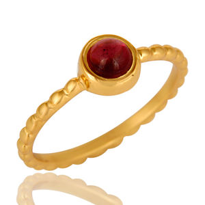 Natural <b>Garnet</b> Gemstone 925 <b>Silver</b> Midi <b>Ring</b> Jewelry Wholesaler Designer Gold Plated <b>Silver</b> <b>Ring</b> Women's Jewelry - Product Image 2