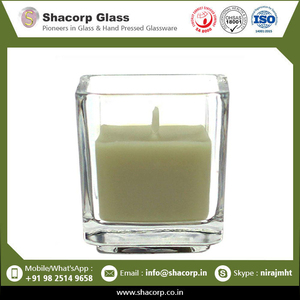 Vástago de alta calidad menos votivo de vidrio cuadrado al mejor precio de fabricación de la India - Product Image 5