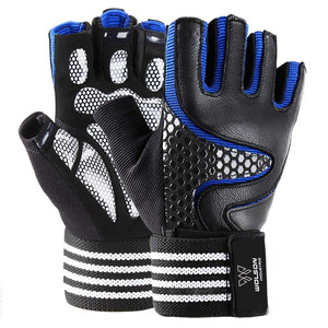 Gants de gymnastique d'haltérophilie en gros haltérophilie bon marché professionnel respirant demi-doigt gants d'haltérophilie d'entraînement de gymnastique. - Product Image 4