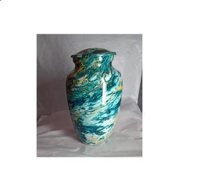 Urne de crémation en ALUMINIUM de forme multicolore pour les cendres, fournitures de funérailles brasworld inde - Product Image 3