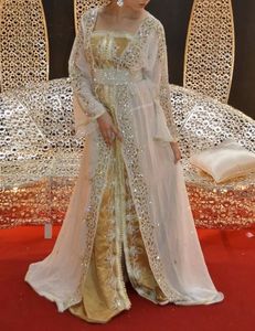 Magnifique robe de Caftan, tenue de soirée, éblouissante, avec perles de verre de cristal, travail en pierre, 2020 - Product Image 1