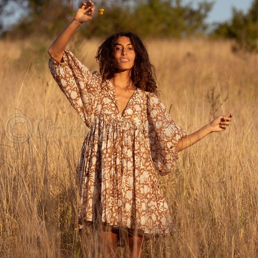 Shop Our 100% Cotton Boho Fashion Block Printed Dresses