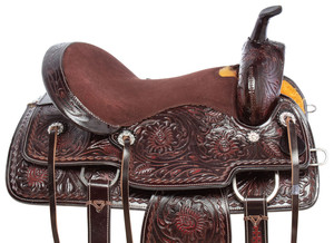 Tachuela de sillín occidental de cuero de primera calidad, riendas de cuello de pecho a juego D17, varios colores, tamaños, equitación inglesa - Product Image 5