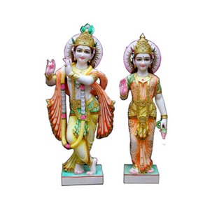 Radha Krishna de marbre blanc, maklana - Product Image 1