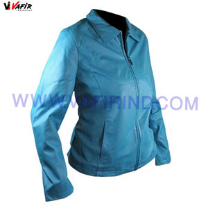 Chaqueta de cuero para mujer en Pakistán, Sialkot, chaqueta de cuero genuino - Product Image 4