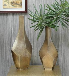 Vase moderne en laiton et aluminium, décoration d'intérieur, cadeaux pour mariage et fêtes, 2 vases - Product Image 2