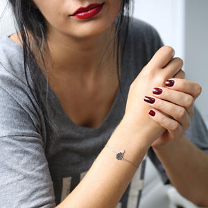 Bracelet à breloques en pierre de Zircon noir Design ananas Bracelet turc fait à la main vente en gros bijoux Sterling 925 - Product Image 2