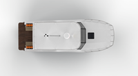 Yacht de luxe en aluminium de 10,7 m, catamaran, bateau de pêche avec moteur hors-bord à vendre