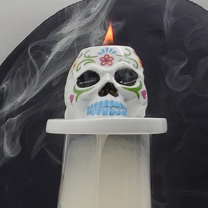 Smoky — crâne de couleur noire, suceurs de Cocktail, wifi, crâne de mort - Product Image 3
