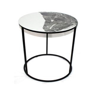 Modern Minimalist Designer Ottoman <b>Stool</b> with Adjustable Height and Removable Cover Aluminum & Brass Frame - Product Image 1