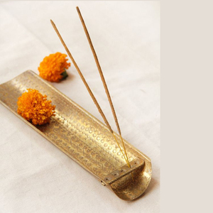Antique Copper Leaf <b>Incense</b> <b>Stick</b> <b>Holder</b> Home Meditation Yoga - Product Image 4
