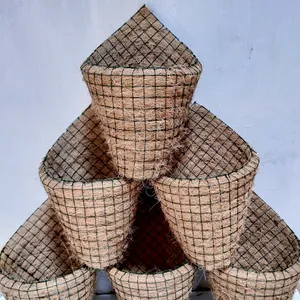 Pots à fleurs en fibre de coco naturelle, pots à plantes en coco pour le jardinage - Product Image 1