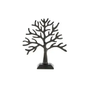Lujo negro árbol diseño personalizado de Metal de joyería y mostrar caso organizador moderno y de lujo