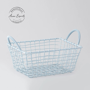 Black Metal <b>Wire</b> <b>Basket</b> with Durable Handles Customizable Multipurpose Organizer for Home Office and Party Use - Product Image 4
