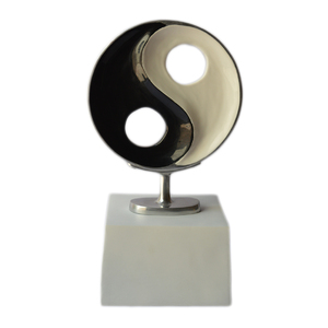 Modèle de feuille d'amour en Aluminium et métal, Design pour décoration d'intérieur, de maison et de bureau, salon, finition plaquée - Product Image 3