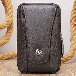 New Design Leather Mobile Phone Belt Man Pouch On Jeans Satchel Bags MBF-0579