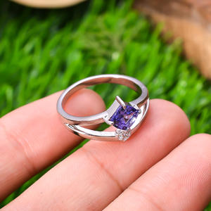 92.5 3.2กรัมพลอยแทนซาไนต์สีฟ้าทำด้วยมือแหวนศาสนาทำด้วยมือสำหรับงานปาร์ตี้ - Product Image 3