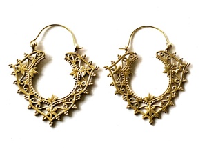 Pendientes de aro de Latón chapado en oro de estilo bohemio para mujer, regalo de boda religioso de moda con nuevas tendencias - Product Image 2