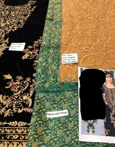 2022 traje de seda de diseñador de Venta caliente para damas colección de bodas indias paquistaníes con vestido de gasa Shalwar Kameez - Product Image 4