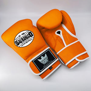Gants de boxe SAQIB&CO en cuir de vache véritable de haute qualité à prix avantageux, pour l'entraînement de boxe et de Muay Thai, tailles 8oz-16oz, UV - Product Image 1