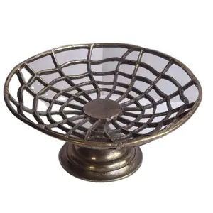Decorative Bowl Made in Cast Aluminium with Bronze Finish Home Decoration Fruit Bowl Metal Crafts