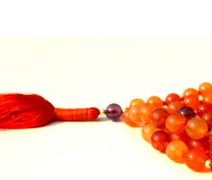 Natural Gemstone Mala <b>Necklace</b> 108 Knotted Beads Pearl <b>Healing</b> <b>Crystal</b> Stone Religious Style Fashionable Party Occasions Gifts - Product Image 2