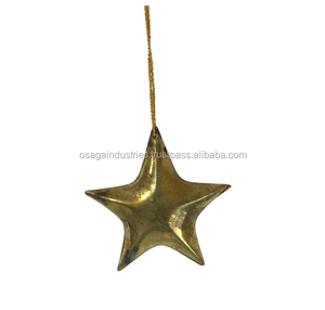 NEW GALVANIZED HIGH QUALITY CHRISTMAS <b>TREE</b> DECORATION METAL STAR GRAY 3 SNOWFLAKE DESIGN CHRISTMAS HANGING ORNAMENT - Product Image 3