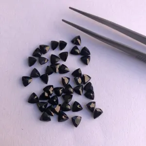 Natural Black Onyx Trillion Cut Calibrated Faceted Gemstones Buy Wholesale Loose For Jewelry Making from Supplier Alibaba India