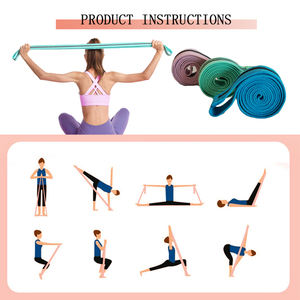 Bande de résistance en tissu long imprimé en gros pour le yoga, la remise en forme, le sport, bande élastique - Product Image 6